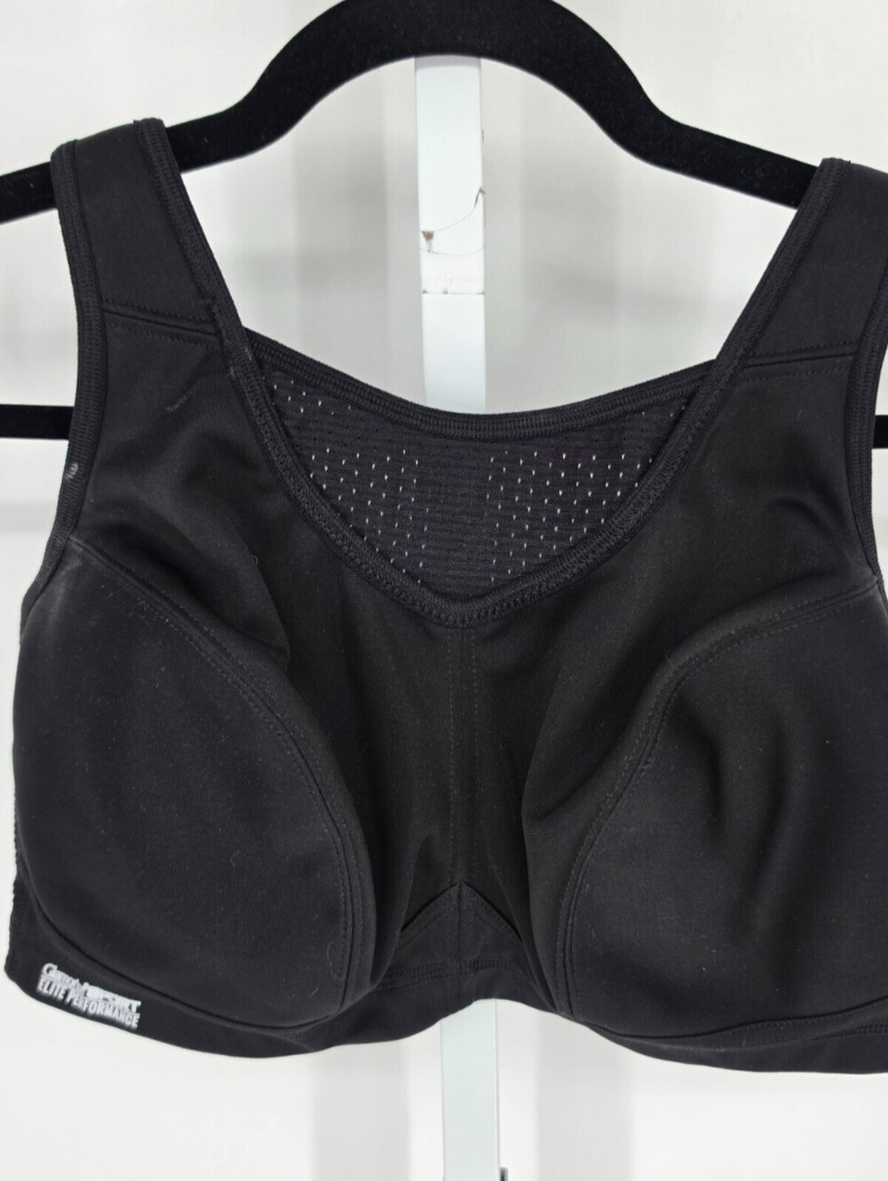 Glamorise Sport Womens Sz 36DD High Impact Sports Bra Black